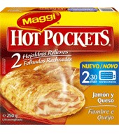 Hojaldres rellenos de jamón y queso 'Hot Pockets' Maggi