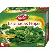 Spinach leaves Frudesa box of 12 servings, 1000