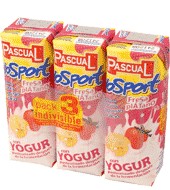 Yosport con yogur fresa/platano Pascual