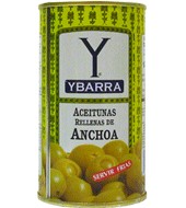 Aceitunas verdes manzanilla fina rellenas de anchoa Ybarra