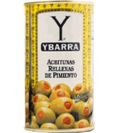 Aceitunas verdes manzanilla rellenas de pimiento Ybarra