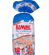 Pan branco crustless Bimba integral