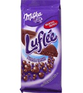 O chocolate de leite e Luflée "burbullas" Milka