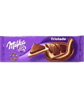Milk chocolate, white and superfine Milka 'Triolade'