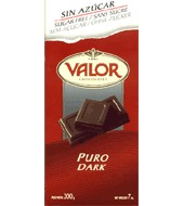 Chocolate puro negro sin azúcar Valor