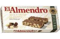 Torró de xocolata amb ametlles sense sucre El Almendro