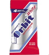 Chewing sugarless Orbit whitening