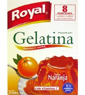 Royal orange flavor gelatin