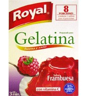 Royal sabor framboesa gelatina