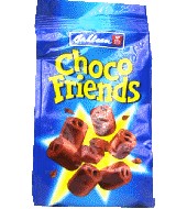Waffeln mit Milchschokolade "Choco Friends beschichtet