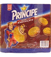 Galletas rellenas con crema de chocolate Príncipe de Lu