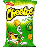 Appetizer baked Cheetos cheese-flavored balls